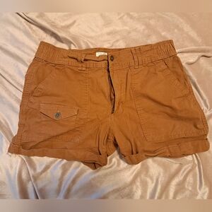 Size 8 Time and Tru Mustard Yellow Cargo Shorts